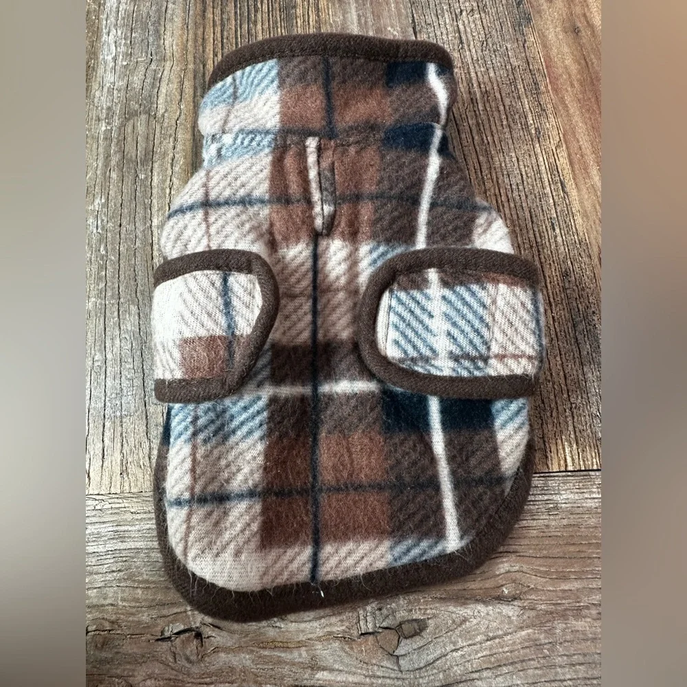 Plaid Fleece Dog Jacket